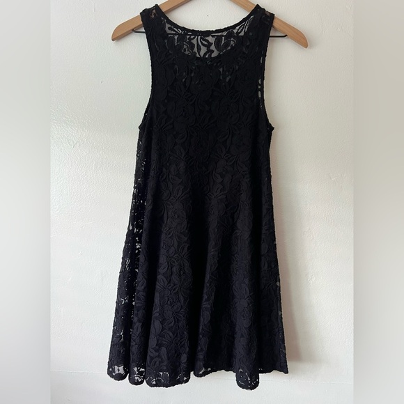 Free People Black Lace Fit and Flare Dress - Picture 2 of 4